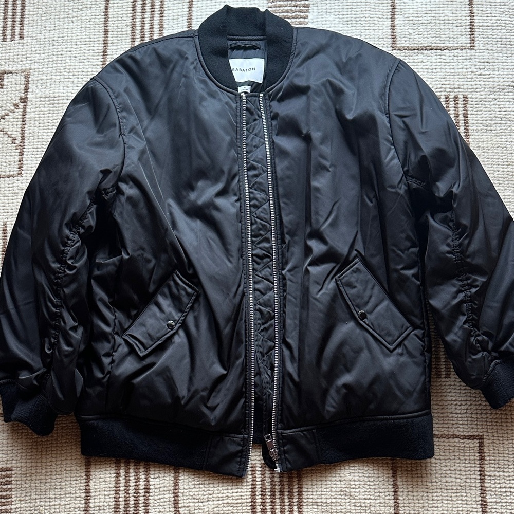 Babaton Black oversized bomber Jacket